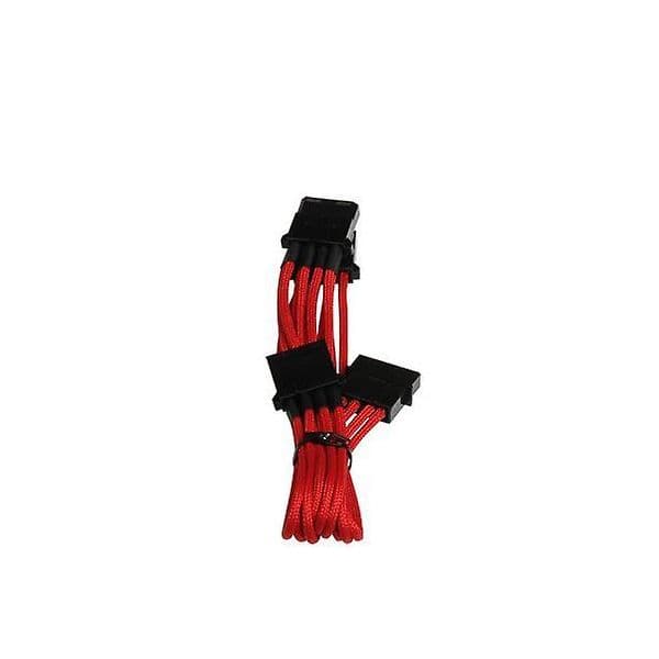 BitFenix Molex para 3x Molex Sleeved Red / Black 55cm - BFA-MSC-M3MRK-RP