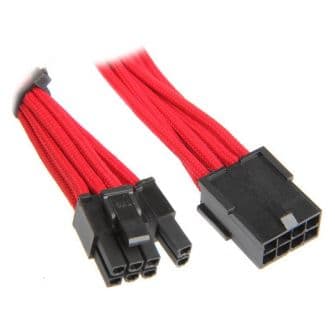 BitFenix 6+2-Pin PCIe Sleeved Red / Black 45cm