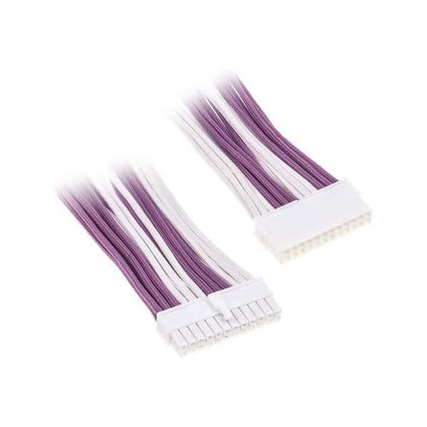 BitFenix 24-Pin ATX Sleeved Purple / White 30cm - ?BFA-MSC-24ATX45PWW-RP