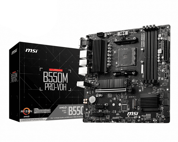 PLACA AMD RYZEN MSI B550M PRO-VDH AM4 DDR4 PCX3.0 MATX HDMI DPORT