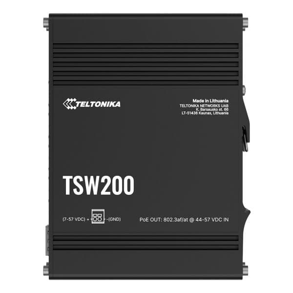 Teltonika Switch Industrial Não Gerido 8 Portas PoE+ e 2 Portas SFP TSW200