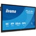 iiyama TE6513A-B2AG ecrã de sinalização Plasma interativo 163,8 cm (64.5") Wi-Fi 500 cd/m² 4K Ultra HD Preto Ecrã táctil Processador built-in Android 24/7