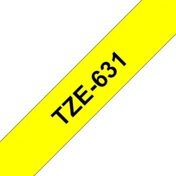 Fita Laminada 12mmx8mts Amarelo/Preto