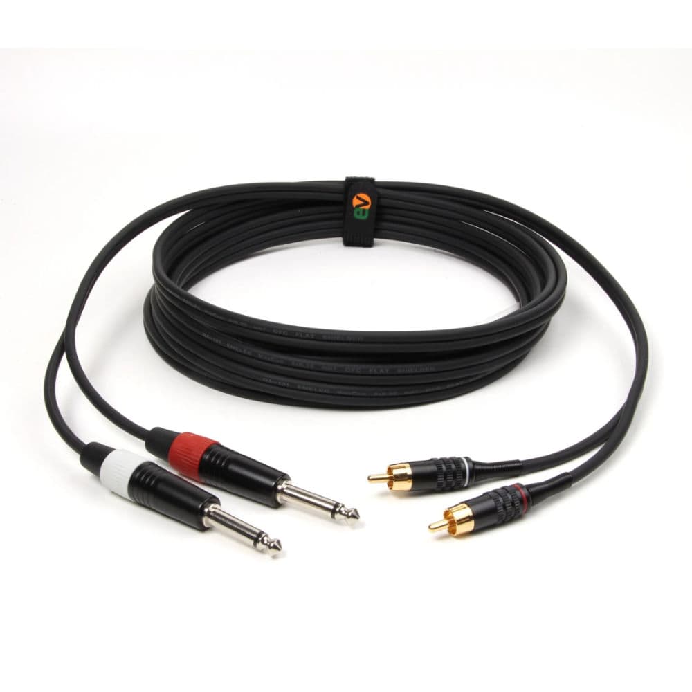 Cabo 3,5 Macho ST / 2x 6,35 Macho Mono 3m