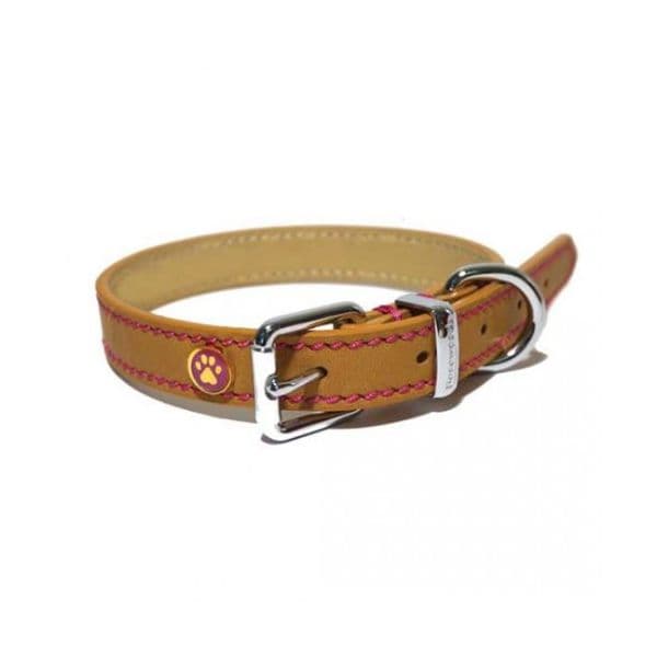 Rosewood Coleira Luxury Leather Tan L