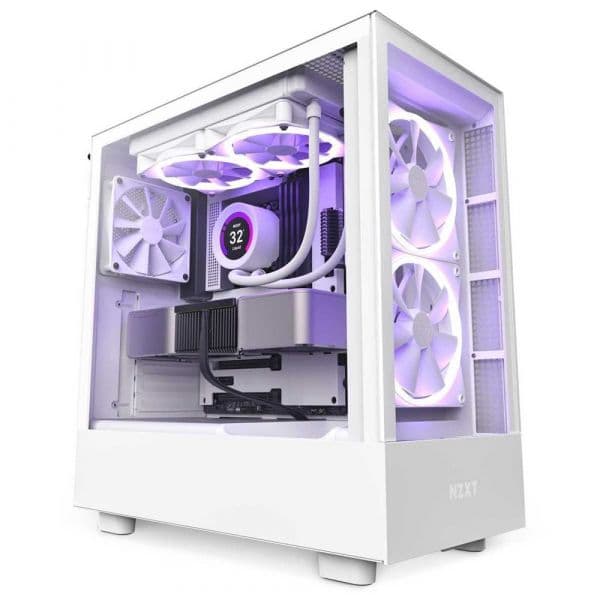 NZXT H5 Elite RGB ATX Vidro Temperado Branca