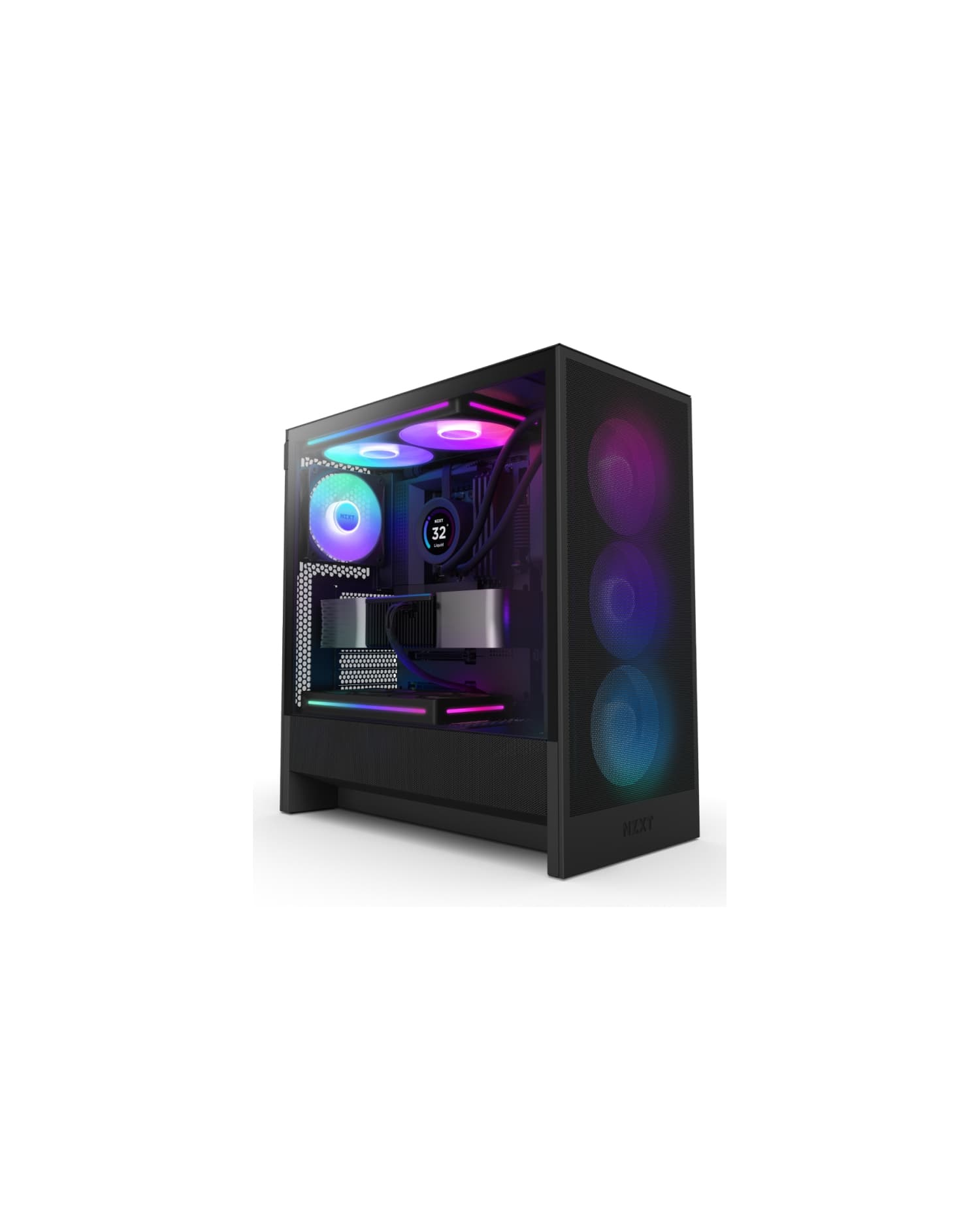 Nzxt Caixa ATX H5 Flow RGB (2024) Vidro Temperado Preta