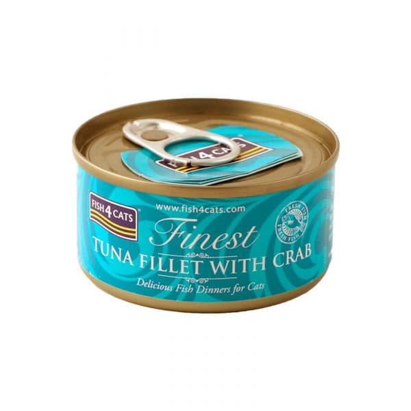 Ração Húmida FISH4PETS F4C Finest Filete de Atum com Caranguejo 70g
