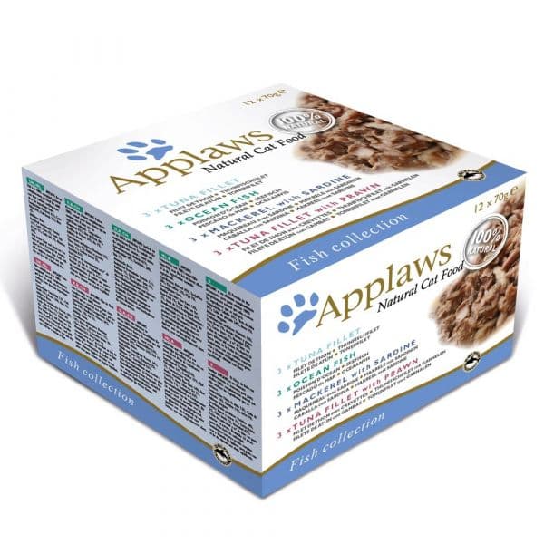 Ração Húmida Applaws Adult 12 X 70 G Seleção de Peixe