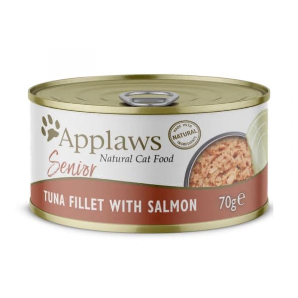 Ração Húmida Applaws Gatos Seniores Atum & Salmão (com Atum & Queijo) 70g
