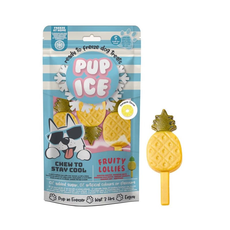 Pup Ice Snacks Helado Fruity de Piña 3 unds