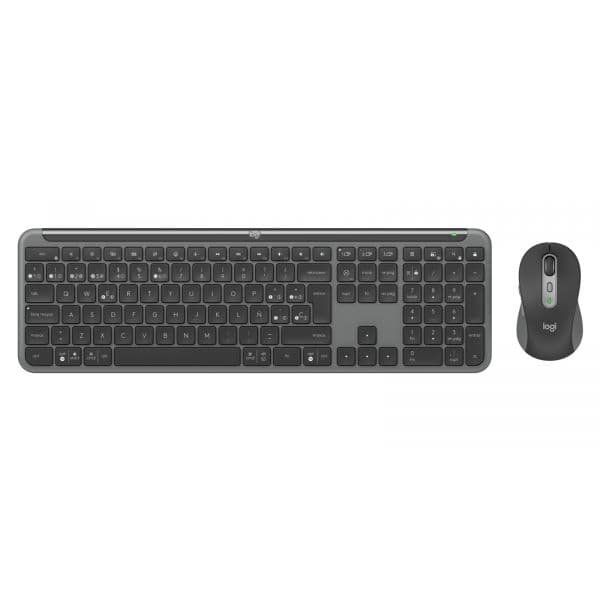 Teclado Logitech Signature Slim Combo MK950 + Rato Sem Fios QWERTY Grafito