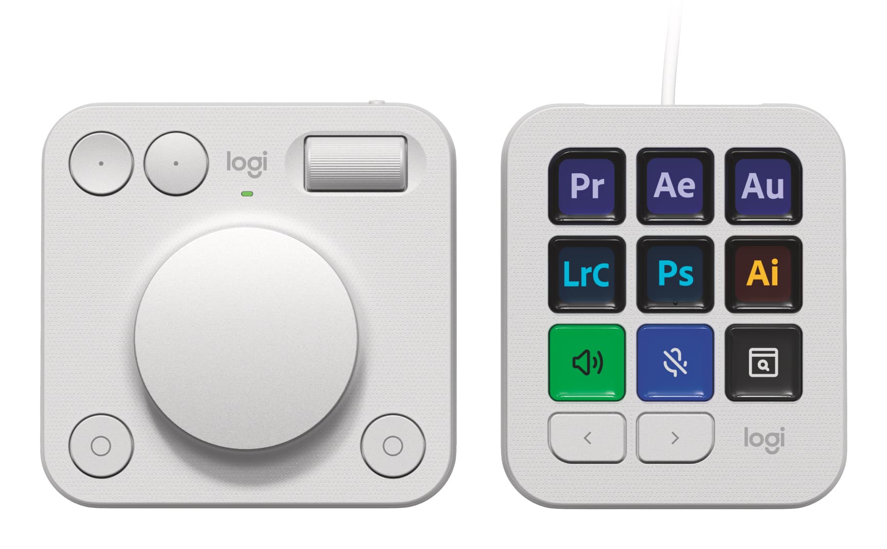 Logitech MX Creative Console Controlador com 9 Teclas LCD Personalizáveis, Bluetooth e USB Cinzento