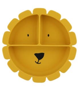 Trixie Prato em Silicone com Divisórias e Ventosa Lion