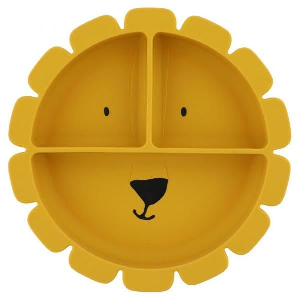 Trixie Prato em Silicone com Divisórias e Ventosa Lion