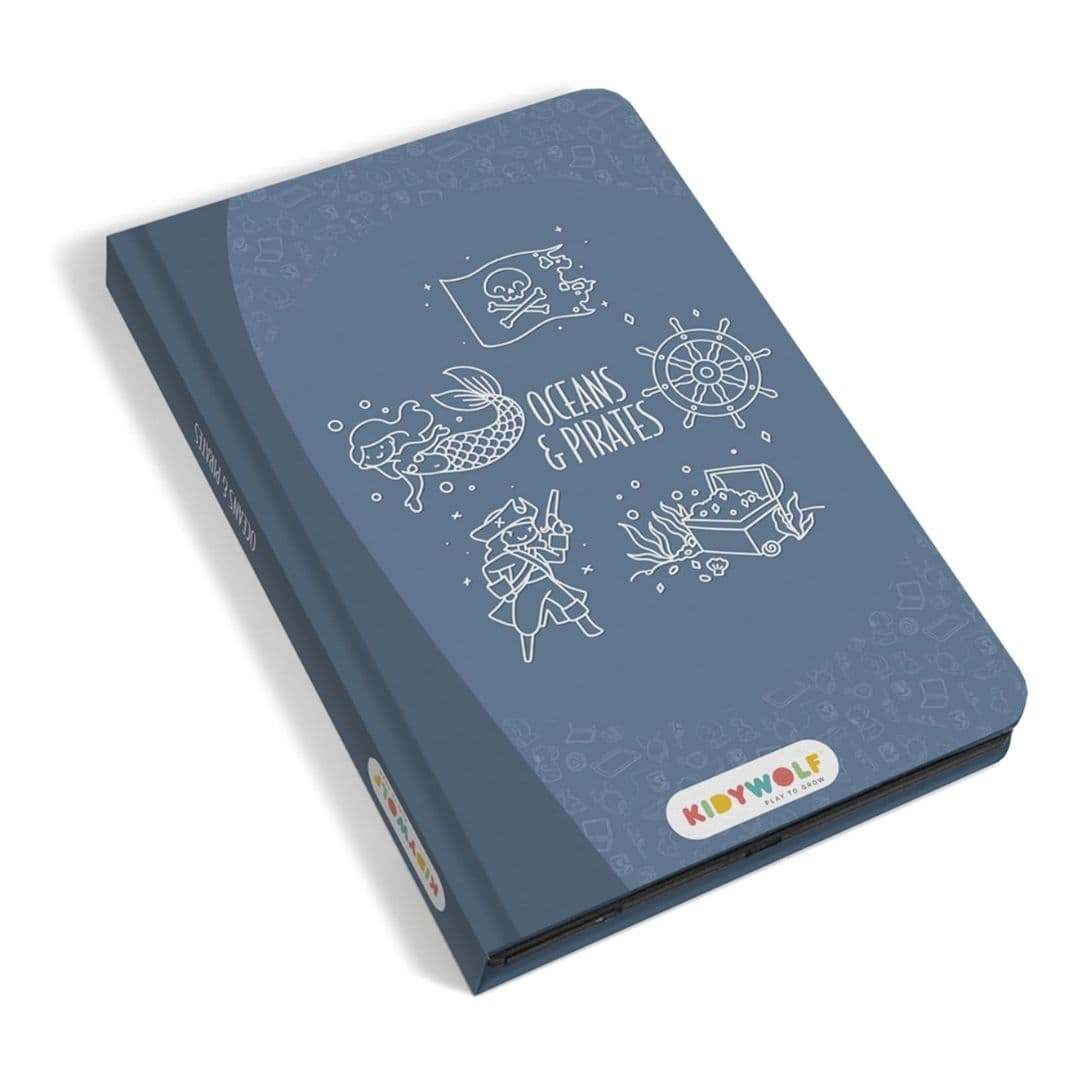 Kidywolf bloco criativo de desenho – oceanos e piratas +5 anos