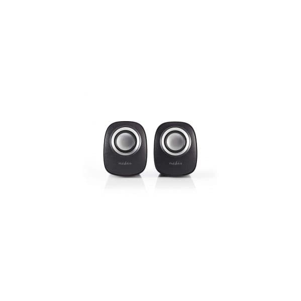 Nedis Coluna de PC 2, 0 12 W Toma de 3,5 mm Negro/plata CSPR10020BK