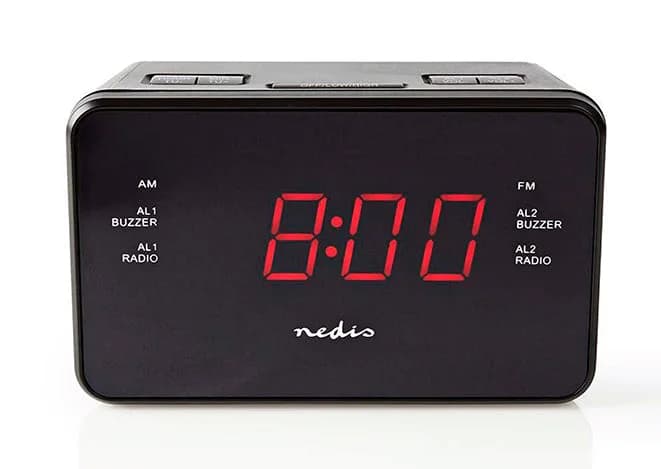 Nedis Rádio Relogio Despertador 0.9´´ Display Led - CLAR002BK