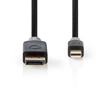 CABO MINI DISPLAYPORT MACHO P/DISPLAYPORT MACHO,2.0M, PRETO