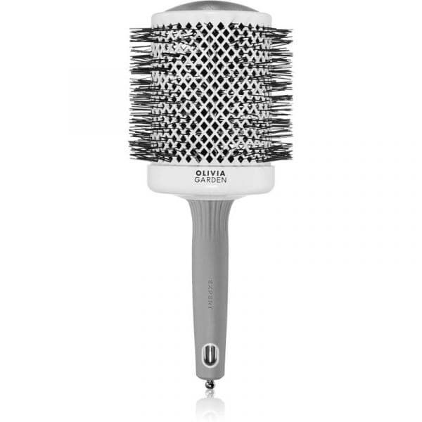 Olivia Garden Expert Shine Wavy Bristles White&grey Escova de Cabelo Prumer 80 mm