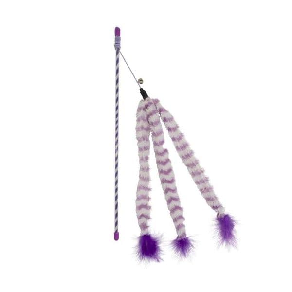 Duvo+ Bastão Catchy Fluffy com Guizo para Gatos 44 cm Roxo