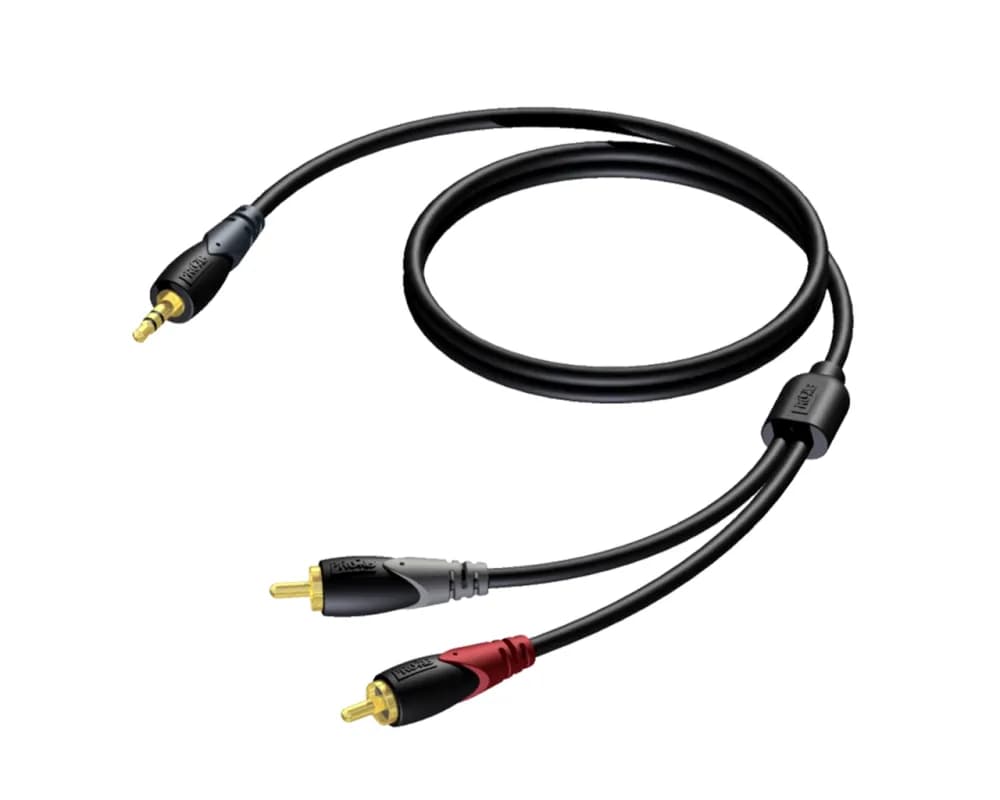 Procab CLA711/ 1.5m 3.5 mm Jack male stereo - 2 x RCA/Cinch male - BimotorDJ