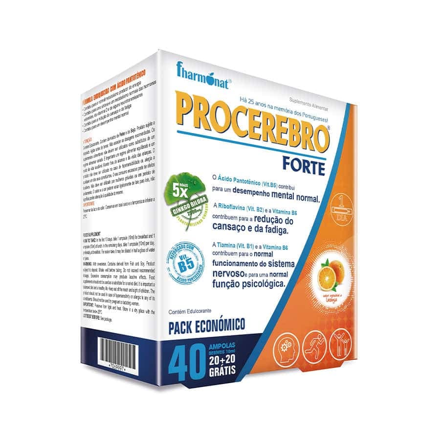 Fharmonat Procerebro Forte 20 + 20 Ampolas