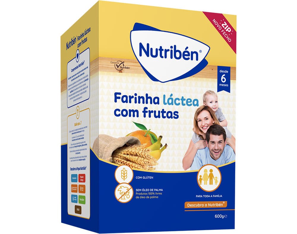 NUTRIBEN FARINHA LACTEA C/FRUTAS 600G | WOWFARMA