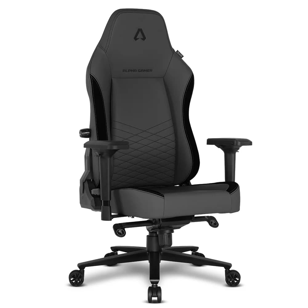 Alpha Gamer Alegra Reclinável com Apoios de Braço Ajustáveis em Pele PU Preta V2