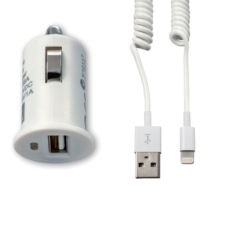 Carregador Auto Tech Fuzzion 23 | 1USB, 12V, Branco