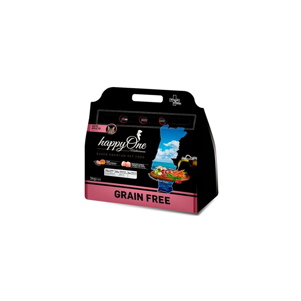 HappyOne Mediterraneum Grain Free Cat 3Kg