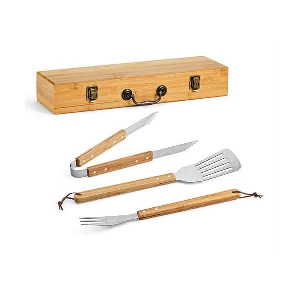 AODACI Conjunto Barbecue Bambu-Turner 50x13x8 cm