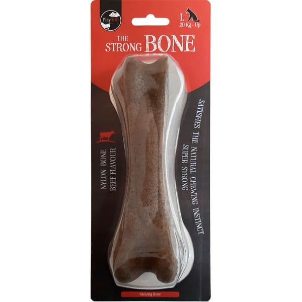 Playfield Brinquedo Cão Osso Strong Bone Carne de Vaca Grande