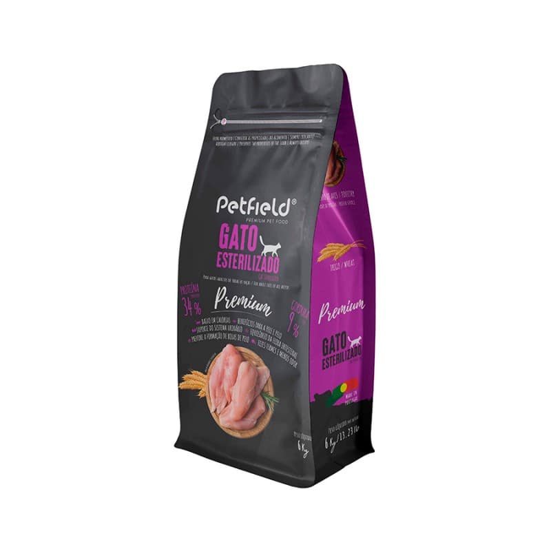 Ração Gato Esterilizado Petfield Premium 6kg