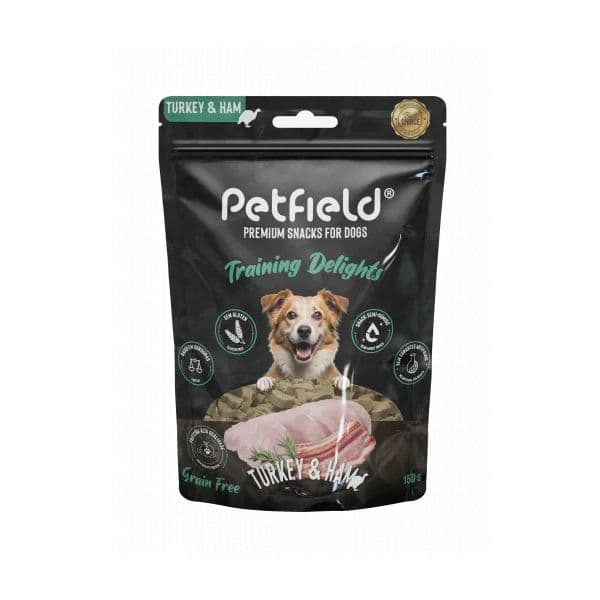 Petfield Training Delights Premium Snacks Peru e Fiambre 150g