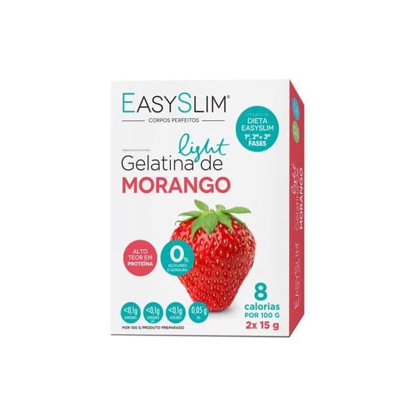 Farmodiética EasySlim Gelatina Light Morango Stevia 2 Saquetas