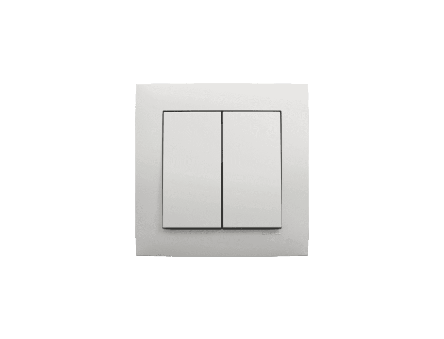 Comutador de escada Duplo Completo Logus 90 Branco