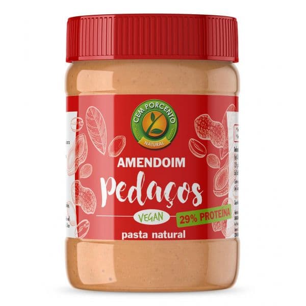 Cem Porcento Manteiga De Amendoim Pedaços 510g