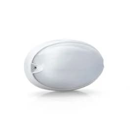 Aplique oval plástico liso 205mm branco Aslo
