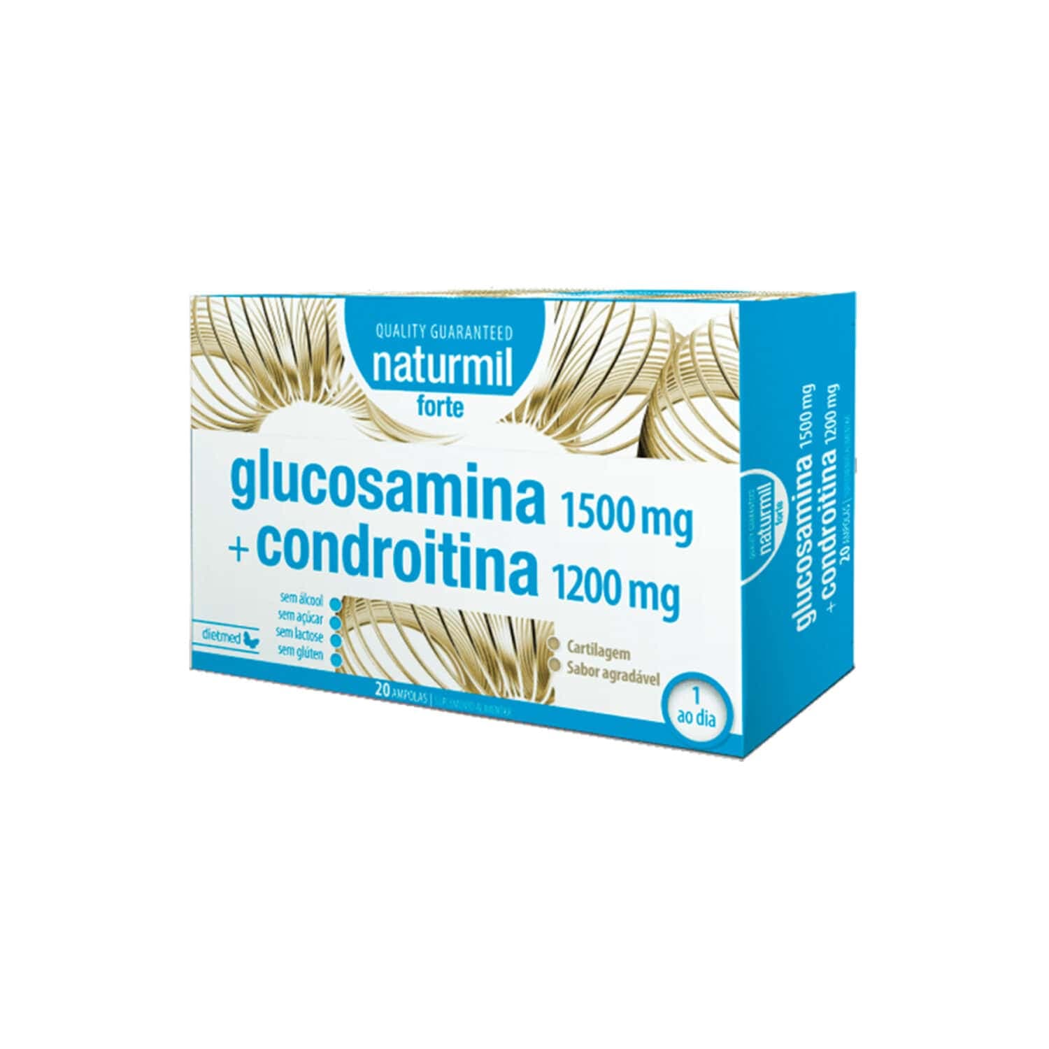 Glucosamina 1500 mg + Condroitina 1200 mg Forte 20 Ampolas Dietmed
