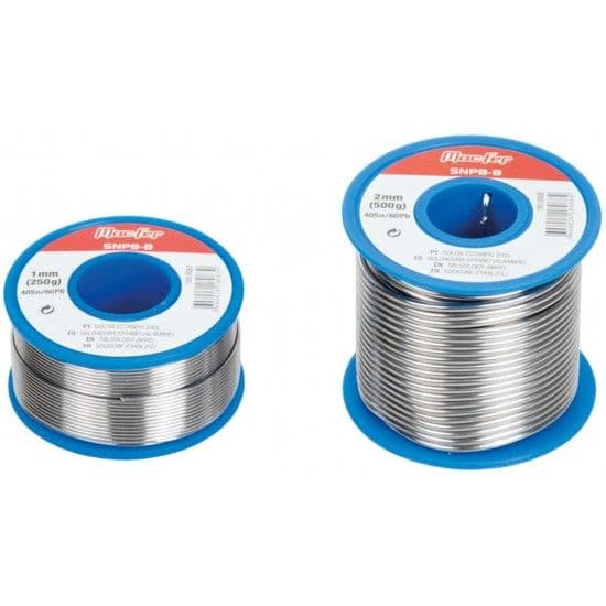 Solda estanho (fio) MacFer SNPB-B 40Sn/60Pb 1mm (100g) refª 180.0082 MACFER