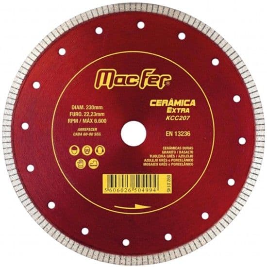 Macfer Disco Diamantado Cerâmica Extra KCC207 - 125 mm