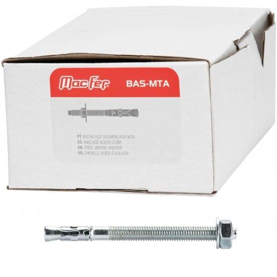 Bucha aço seg. MTA mf BAS-MTA  M8 115mm (100pç)  refª 120.0086 MACFER