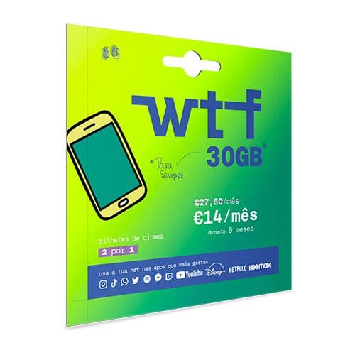 Cartão NOS WTF 30GB