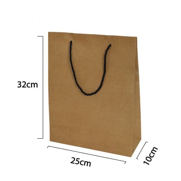 Sacos de Papel Kraft Premium com Cordão 25x10x32 (25 Un)