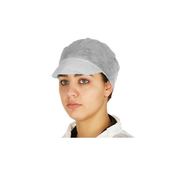 Pack 100 Toucas/Boné com Pala Polipropileno 40g Branco - 6300102140