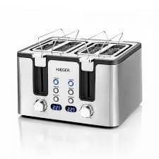 Torradeira HAEGER Otimus Toast - 4 Aberturas, 1700W, Inox