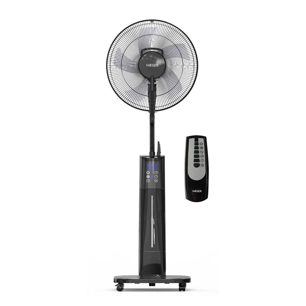 Ventoinha Digital com Humidificador Haeger Black Mist II | 70 W, 3 Velocidades, Controlo Remoto