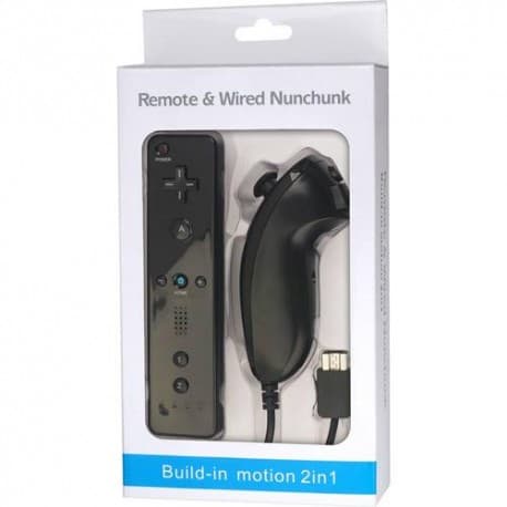 Comando Wii c/ Wii Motion Plus + Nunchuck Preto
