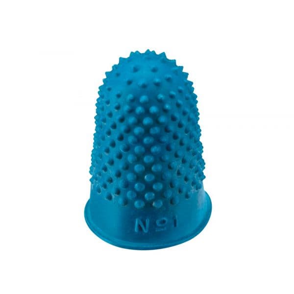 Q-Connect Dedeiras de Borracha Azul Nº 1 20-22mm Caixa 12 Unidades